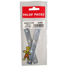 Value Pack 5'' 125mm Mending Plates Zinc 2 Per Pack Value Pack 5'' 125mm Mending Plates Zinc 2 Per Pack